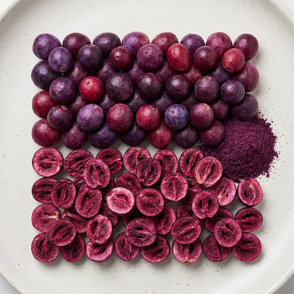 Freeze-dried grape